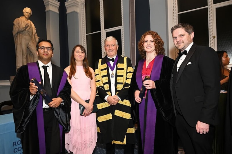 RCPI President Dr Diarmuid O'Shea with fellows at admission ceremony